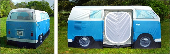 Camper van tent side view Camper van tent side view